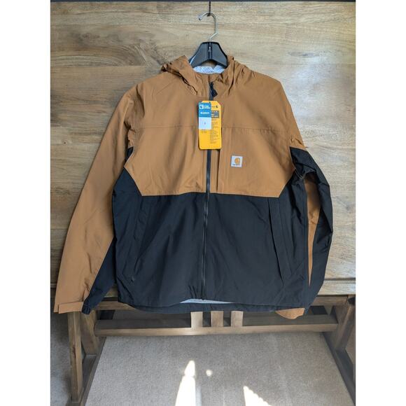 Carhartt Jacket Mens Large Brown Storm Defender Relaxed Fit Packable Lightweight - Picture 1 of 5